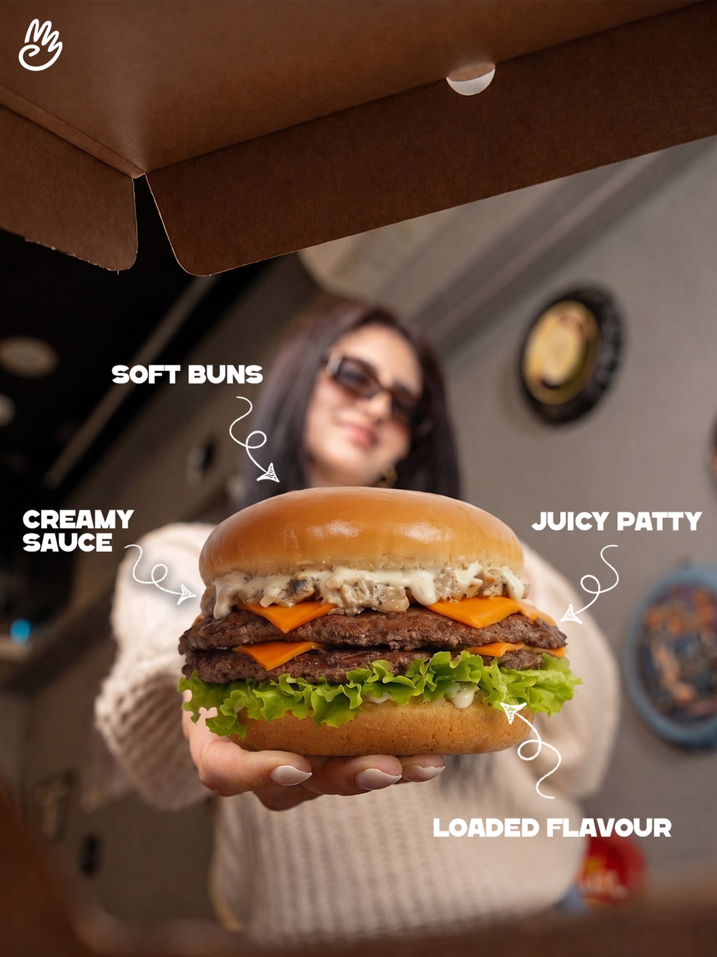Fully loaded Four burger poster