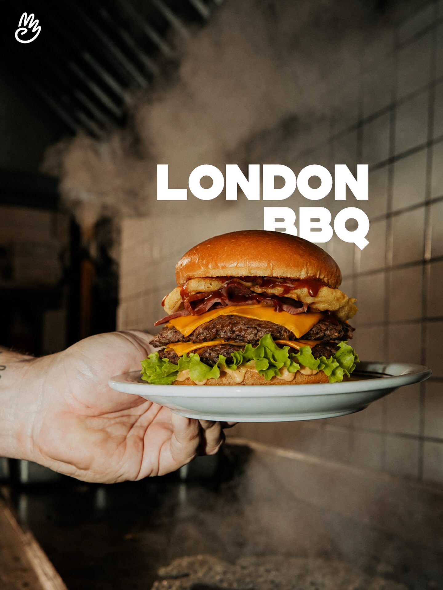 Four London BBQ burger